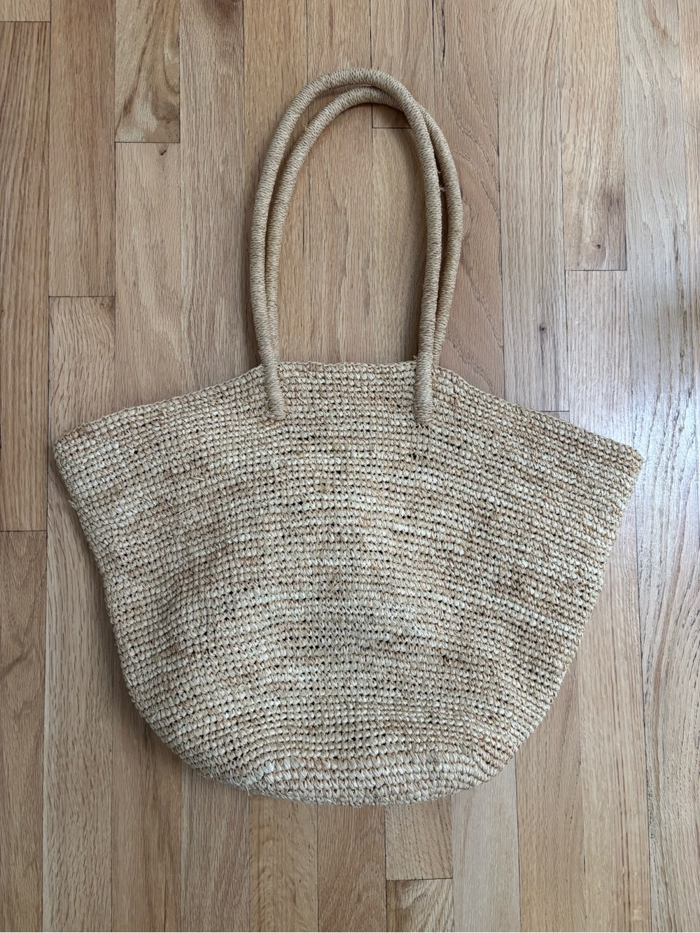 COS Straw Raffia Hand-Woven Market Tote in Beige - Picture 2 of 4